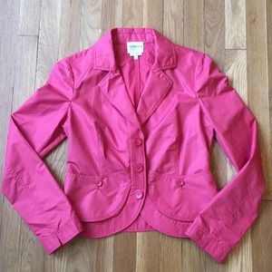 Armani Collezioni Pink Three Button Logo Blazer 4